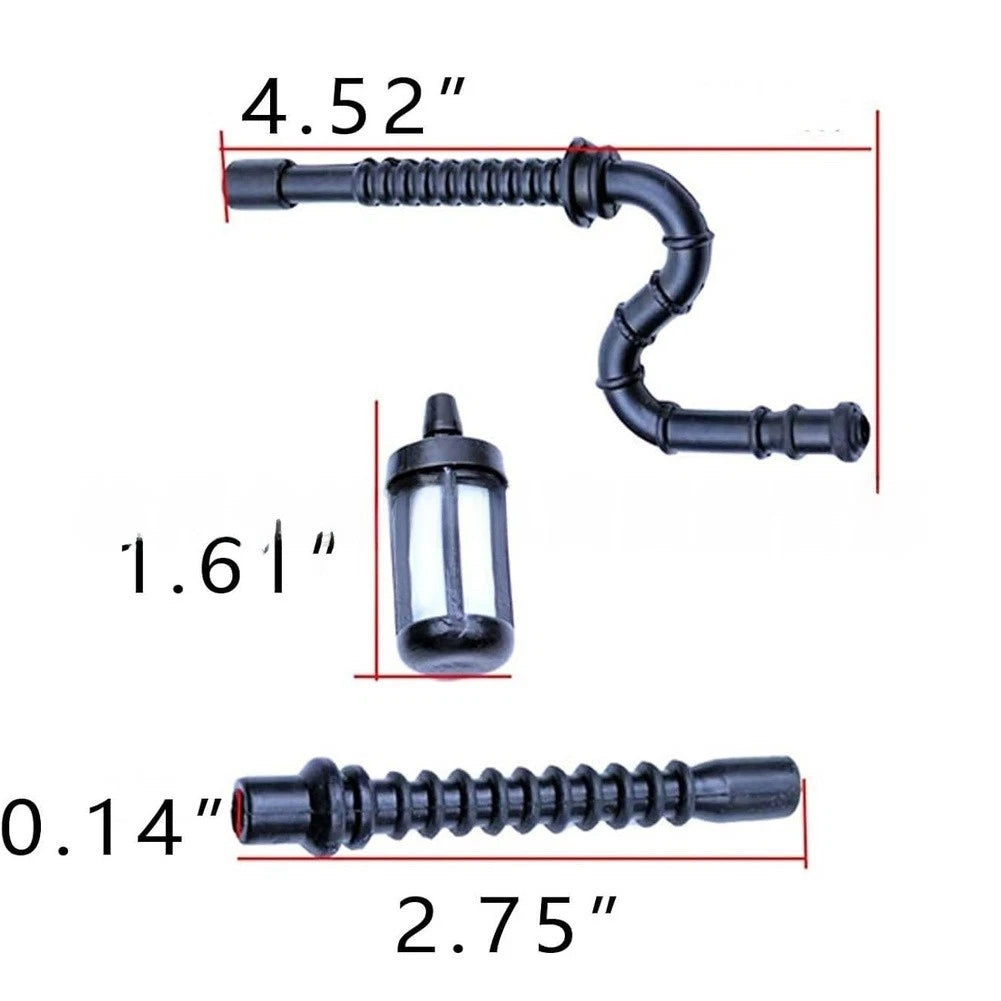Fuel Hose Replacement Parts for Chainsaw (Includes Fuel Filter)
