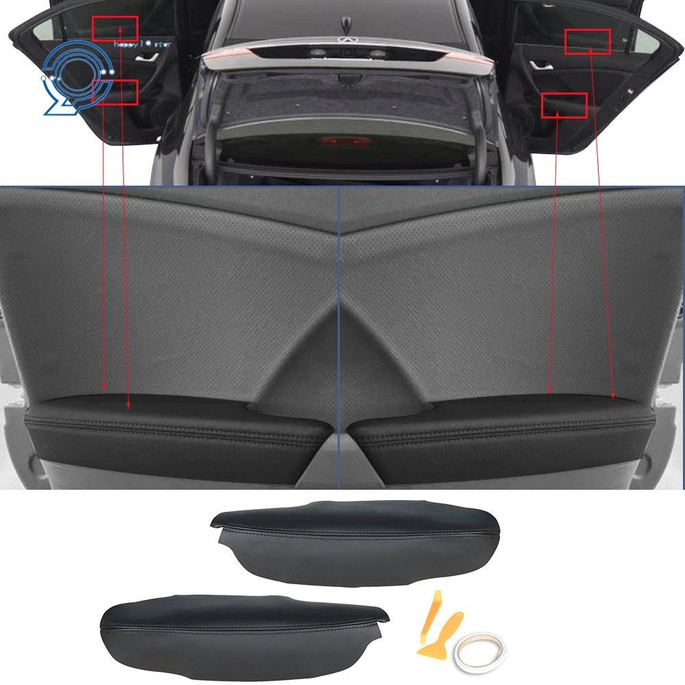 Set of 2 Leather Front Door Panels Armrest Covers for Acura TSX (2009–2014)