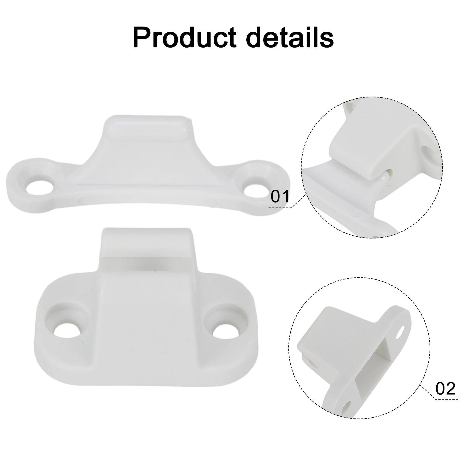Door Retainer Catch for Elddis Swift (Plastic White)