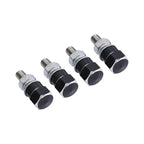 4 x Aluminum Black & Silver Hex License Plate Frame Bolts for Harley Yamaha