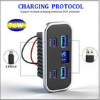 Dual PD 30 4 Port USB Charger for RV Marine Vehicles (2015–2023)