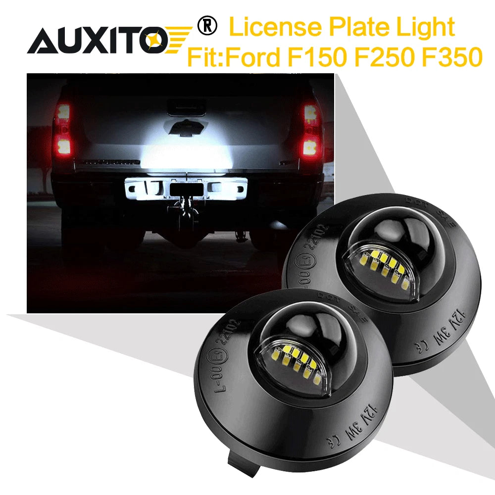 2X LED License Plate Light Lamp Assembly for F150 F250 F350