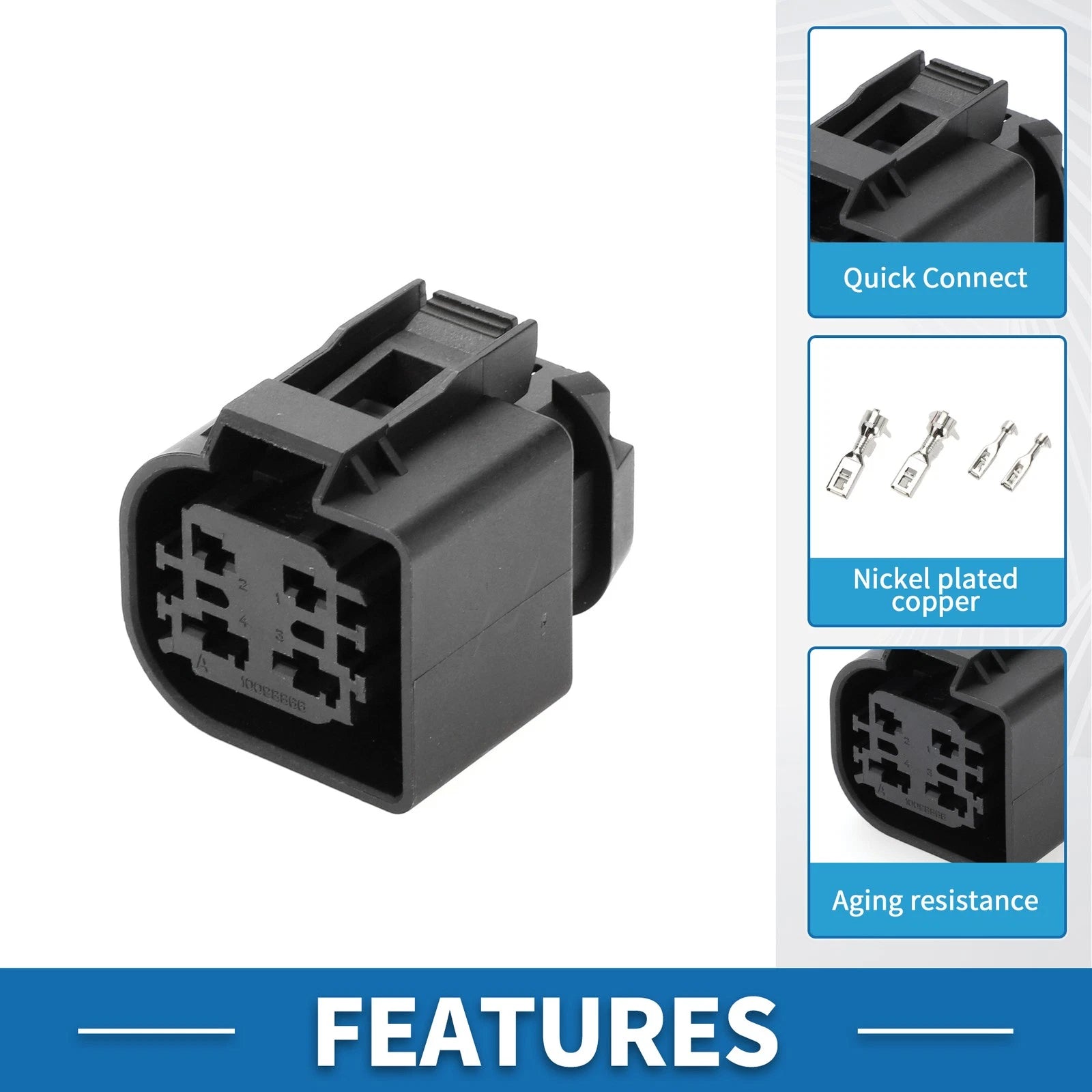 4 Pin Electric Water Pump Connector Plug for BMW CWA400 (No. 10098866)