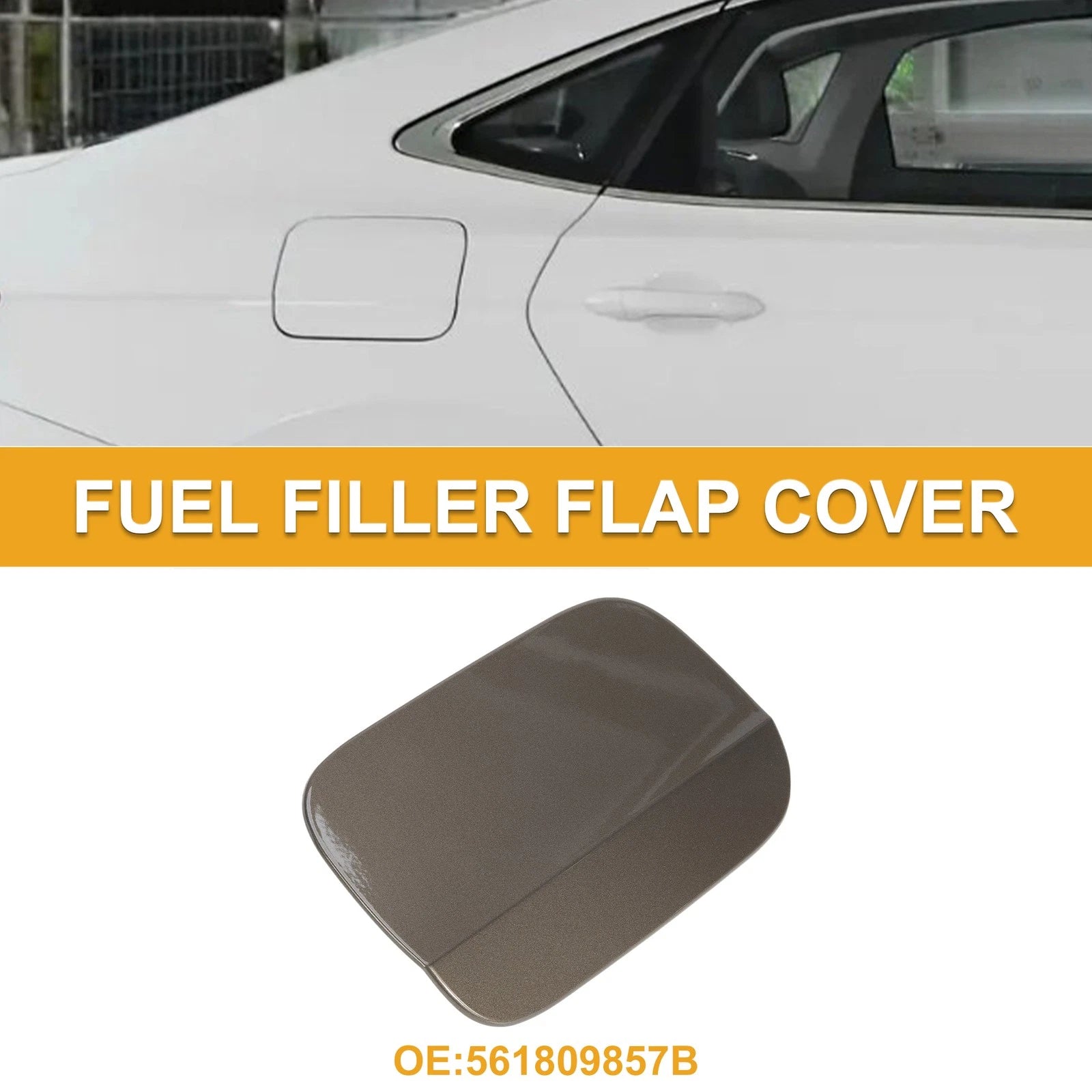 Fuel Tank Door Cap for Volkswagen Passat (2011–2018) - Gold Tone
