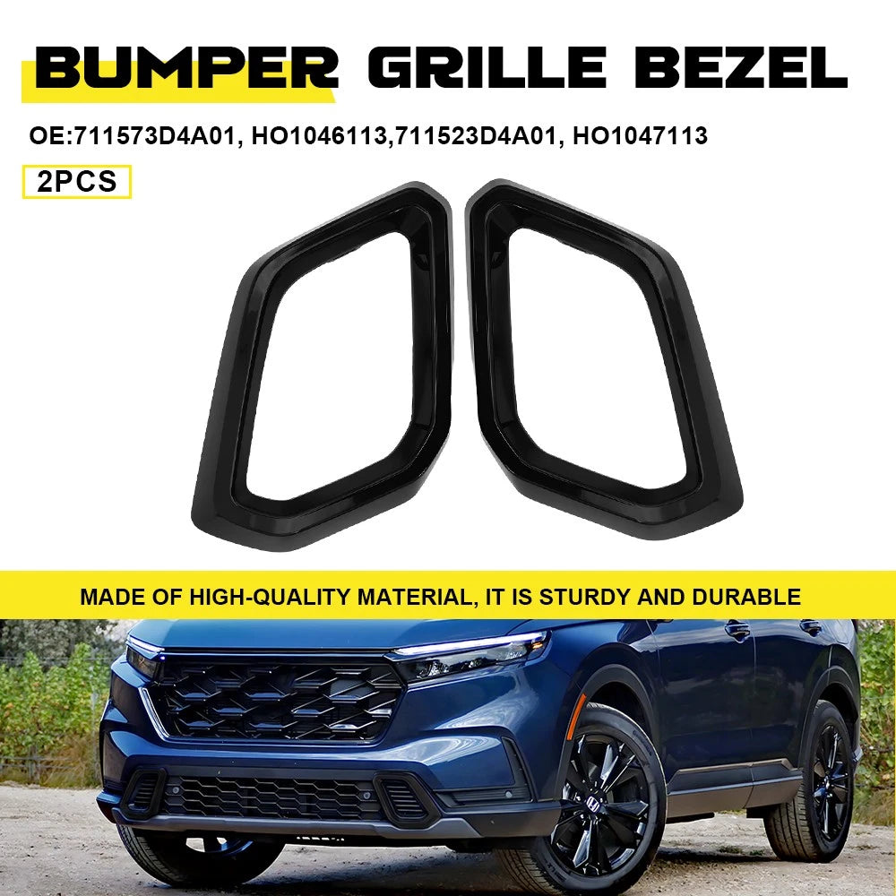 Front Driver LH Bumper Grille Bezel Insert for Honda CR-V (2023–2025) Black