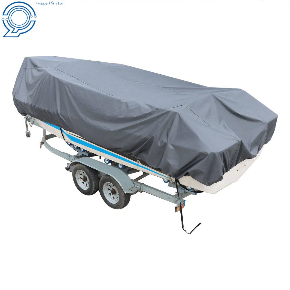 Boat Cover for 14-16 Ft Boats (Waterproof, Heavy Duty, Trailerable)