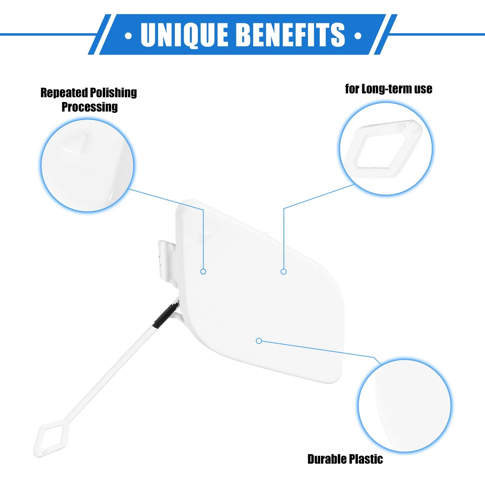 Tow Hook Eye Hole Cover for Mercedes-Benz R350 (2011–2012) White