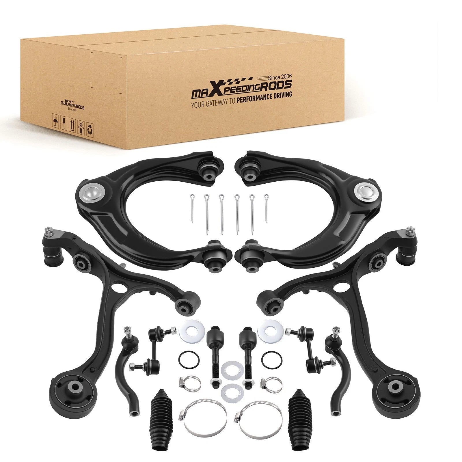14 Pcs Control Arms w/Ball Joints Stabilizer Links for Honda Accord (2008–2012)