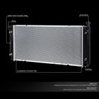 OE Style Full Aluminum Core Radiator for Chevy/GMC C/K Suburban (1992–1999) DPI 1522