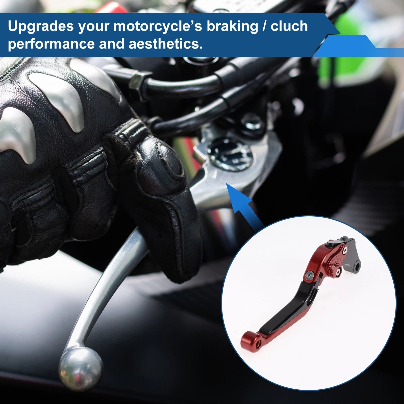 Adjustable Brake Clutch Levers for Suzuki GSXR150 (2017–2020) Red Black
