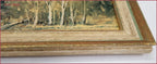 Vintage River Landscape Painting Wall Art with Frame 40"x28”