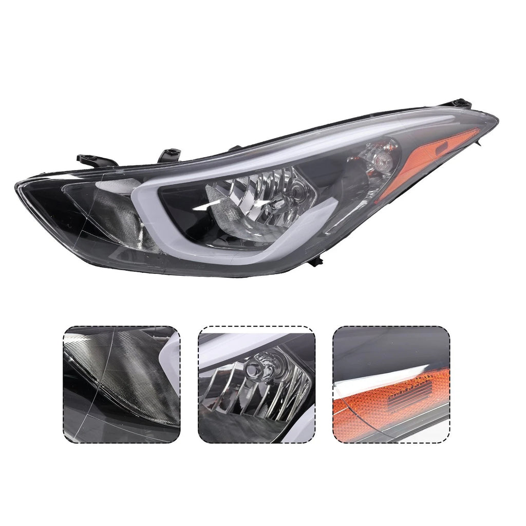 Headlight Assembly Set of 2 for Hyundai Elantra (2014–2016)