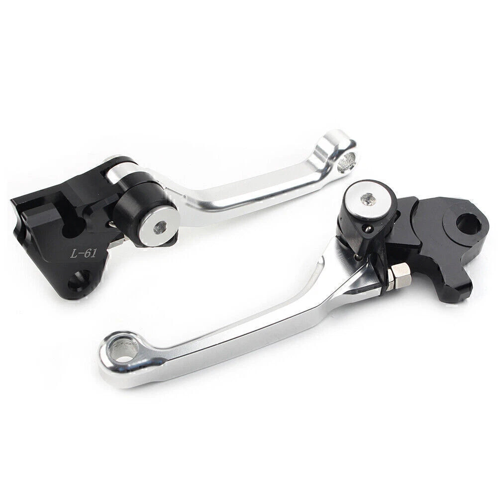 Silver Pivot Brake Clutch Levers for Kawasaki KX250F KX450F (2004–2023)