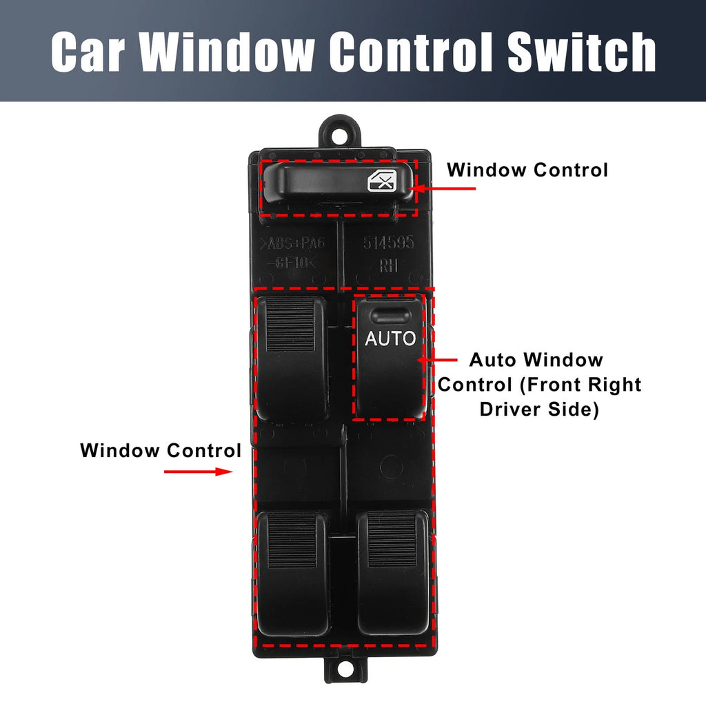 Front Right Power Window Switch for Toyota Spark (2010–2015) 84820-97504