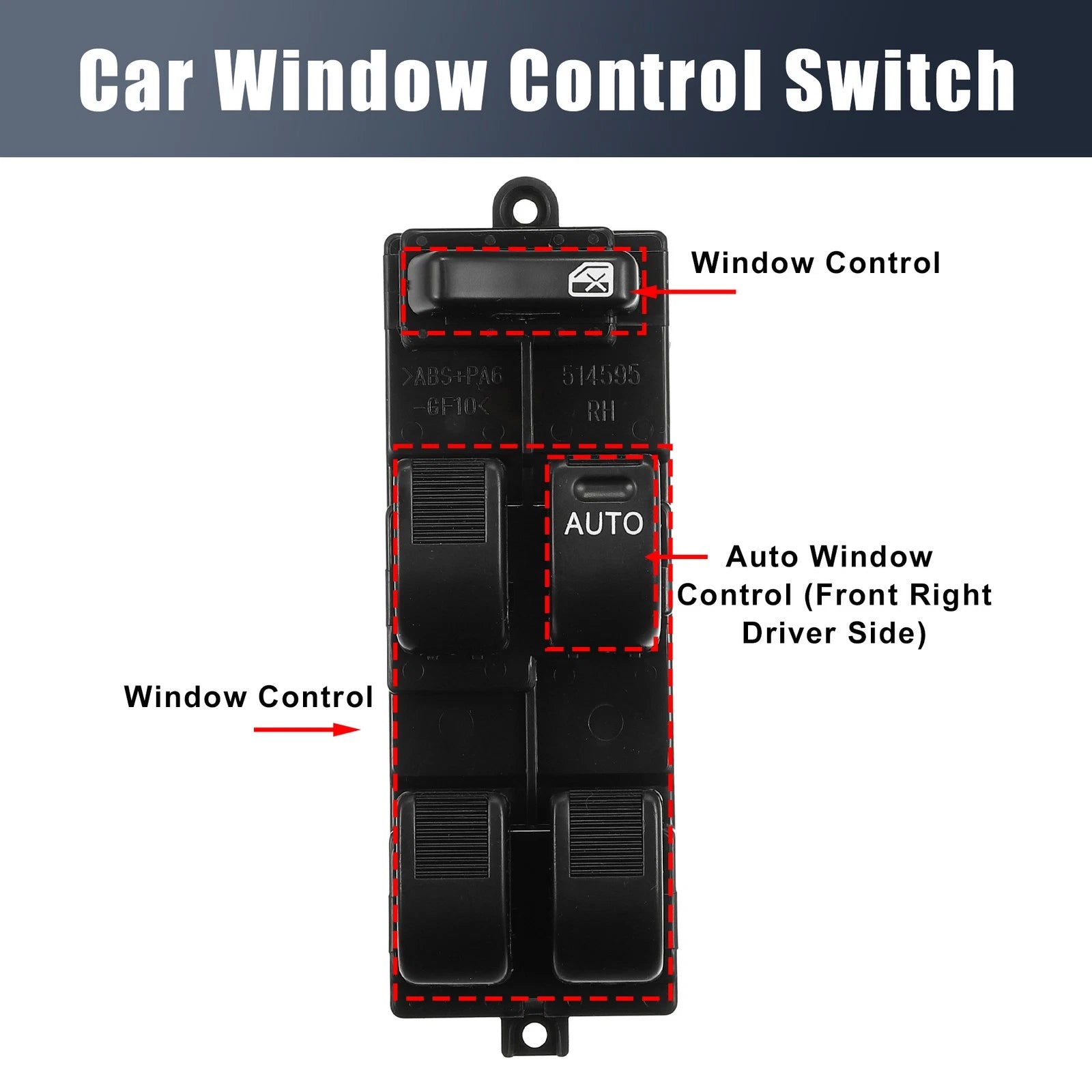 Front Right Power Window Switch for Toyota Spark (2010–2015) 84820-97504