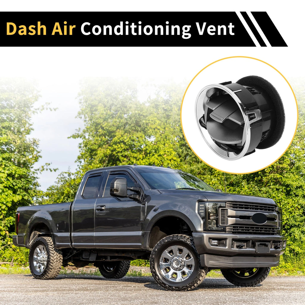 Dash AC Heater Air Vent for Ford F150 (2009–2014) Center Outlet Titanium Tone