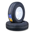 Set of 2 WINDA ST225/75R15 10-Ply Trailer Tire Rims 6 Lug White Spoke