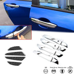 Chrome Silver Door Handle and Door Edge Guard for Honda Civic (2016–2021)