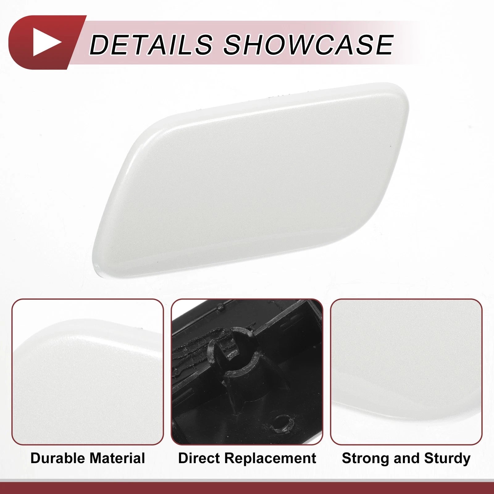 Front Left Washer Nozzle Cover Cap for Subaru Forester Sport (2013–2015) White