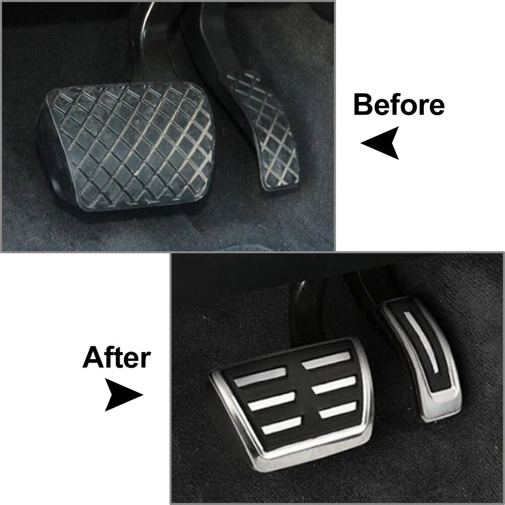 Stainless Steel Brake Gas Pedal Covers for Audi A4 A5 A6 A7 A8 Q3 Q5 (2008-2023)