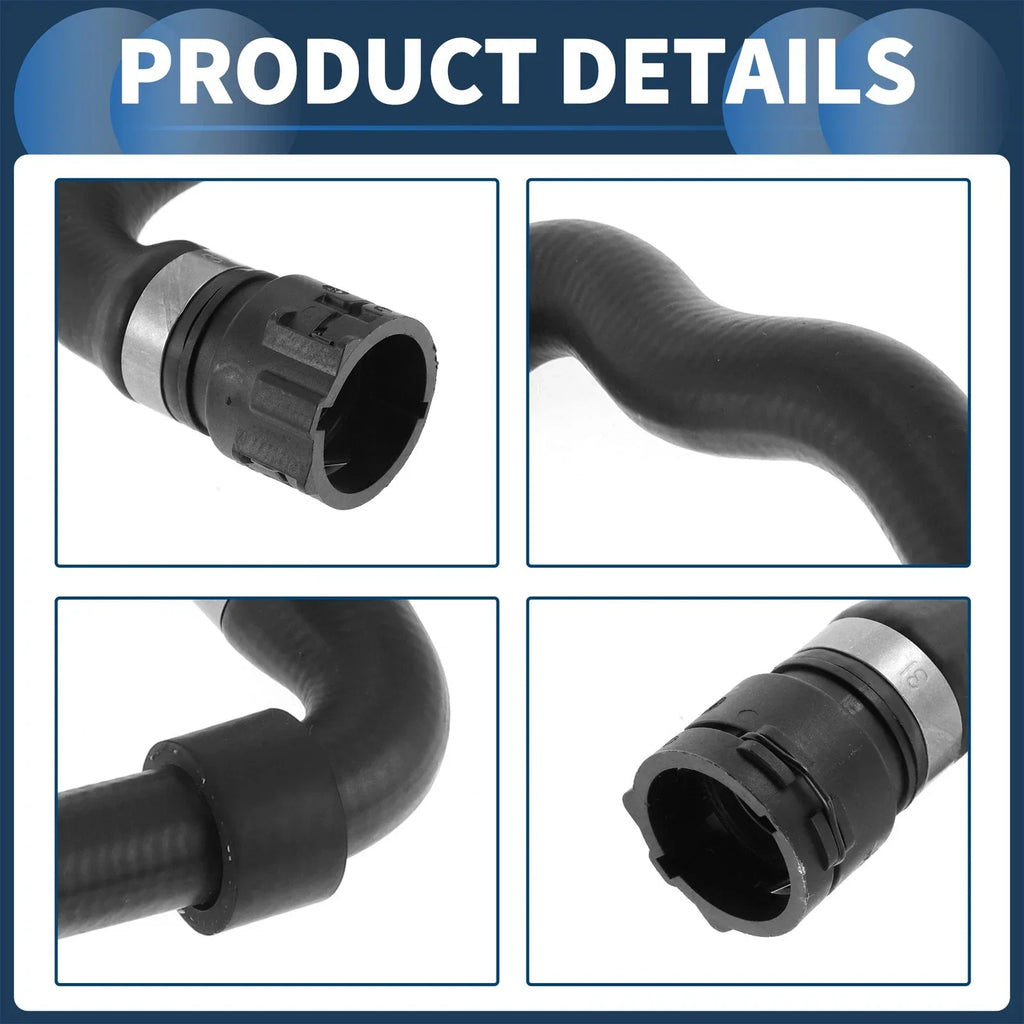 HVAC Heater Hose Rubber Black for BMW X5 3.0i (2001 - 2006)