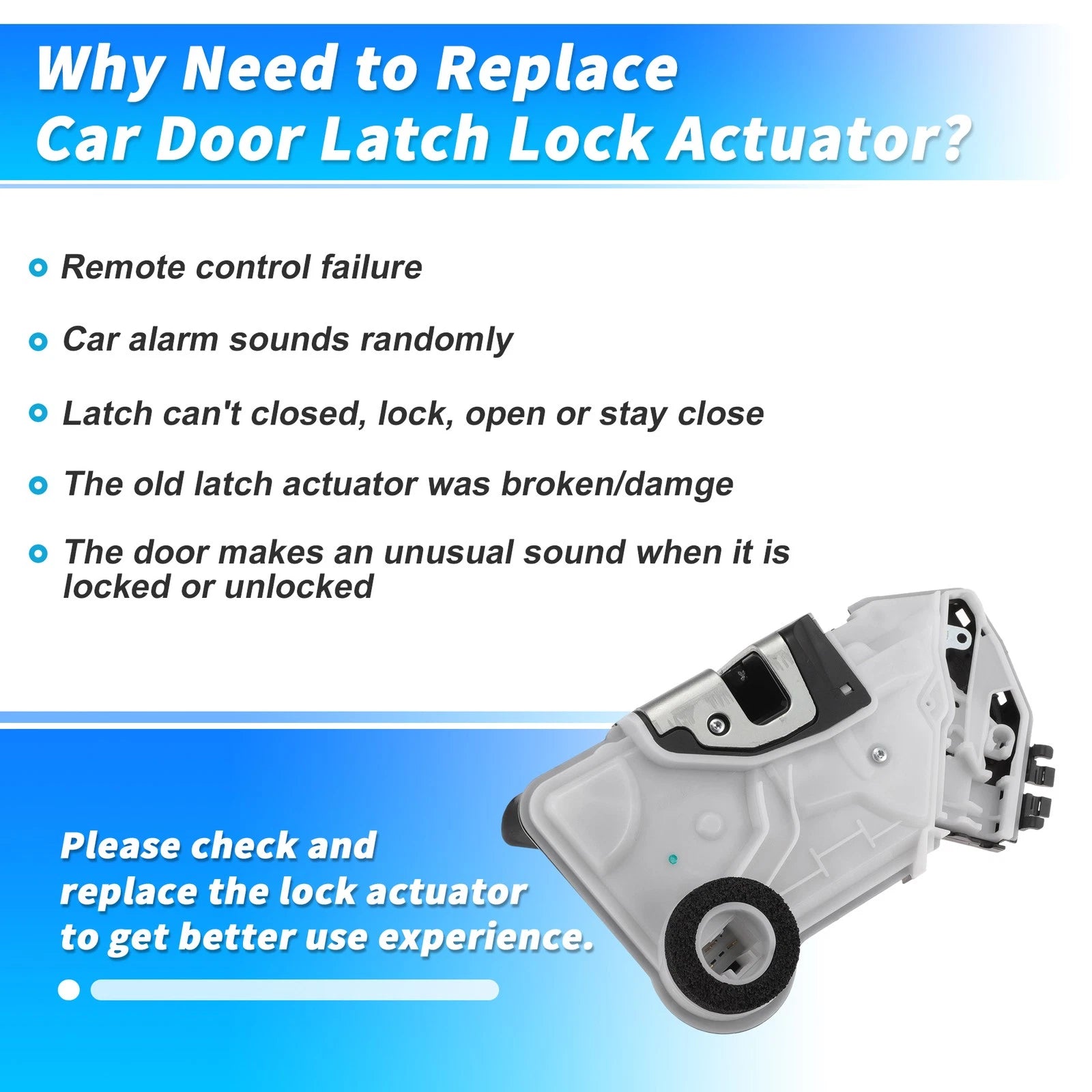 Front Right Power Door Lock Actuator 6903002380 for Toyota Sienna (2015–2025)