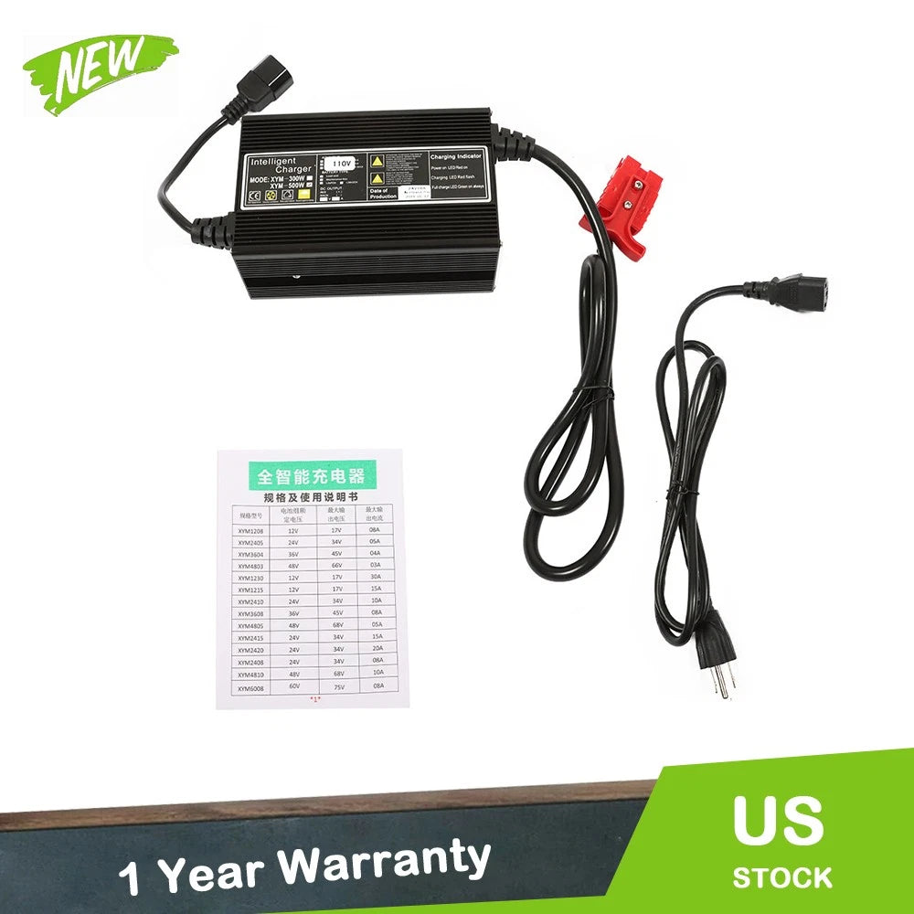 24V 10 Amp Floor Scrubber Battery Charger with SB50 Connector