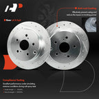 Rear Drilled Brake Rotor for Toyota Mirai (2016–2018), Prius V (2012–2017)