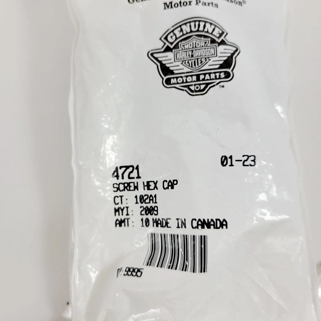 10-Pack Screw Hex Cap for Harley-Davidson (OEM 4721)