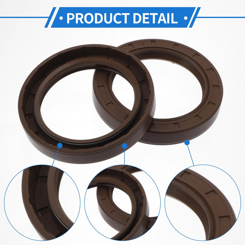 2X Oil Seal Rotary Shaft Seal FKM Rubber 58x80x12mm  