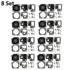 Set of 8 Carburetor Repair Kits for ZAMA RB-186 C1T-S195 (Stihl HS46 HS56)