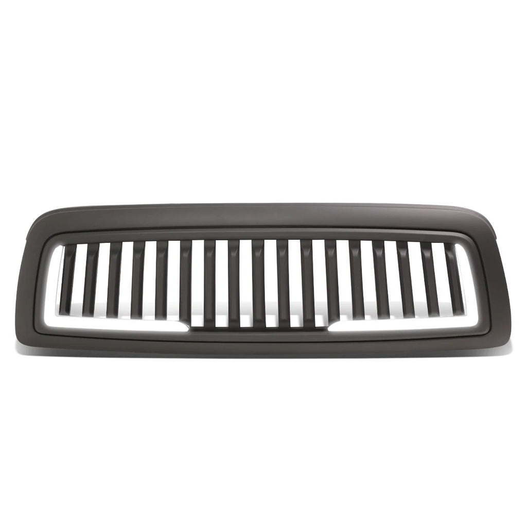 LED Vertical Slat Matte Front Hood Grille Frame for Dodge Ram 1500 (2009–2012)