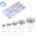 150 Pcs Aluminum Rivet Nut Kit Metric Rivnut M3 M4 M5 M6 M8