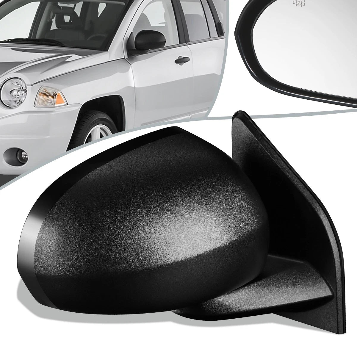 Power Heated Side Door Mirror Right for Jeep Compass (2007–2010) CH1321262