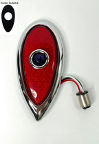 Blue Dot LED Tail Light Flush Mount Chrome Bezel for Ford (1938–1939)