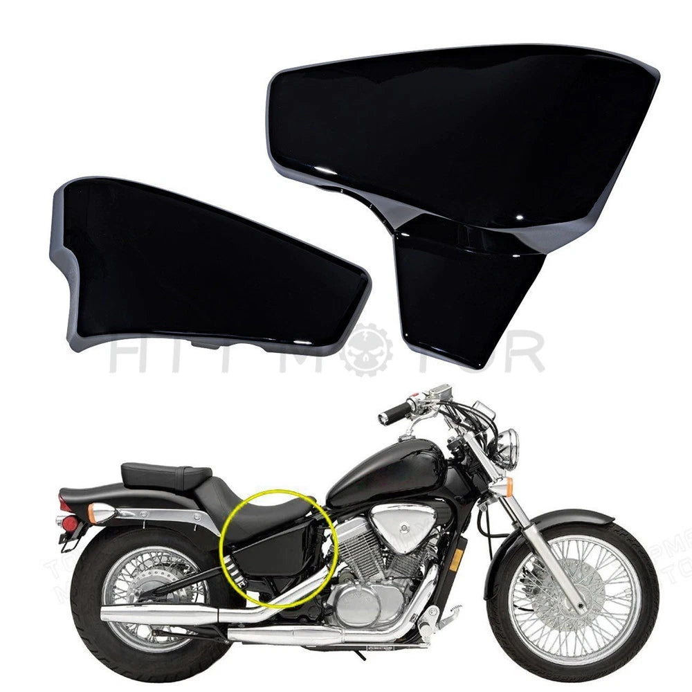 Gloss Black Battery Side Covers for Honda VT 600 C CD Shadow VLX Deluxe (1999–2000)