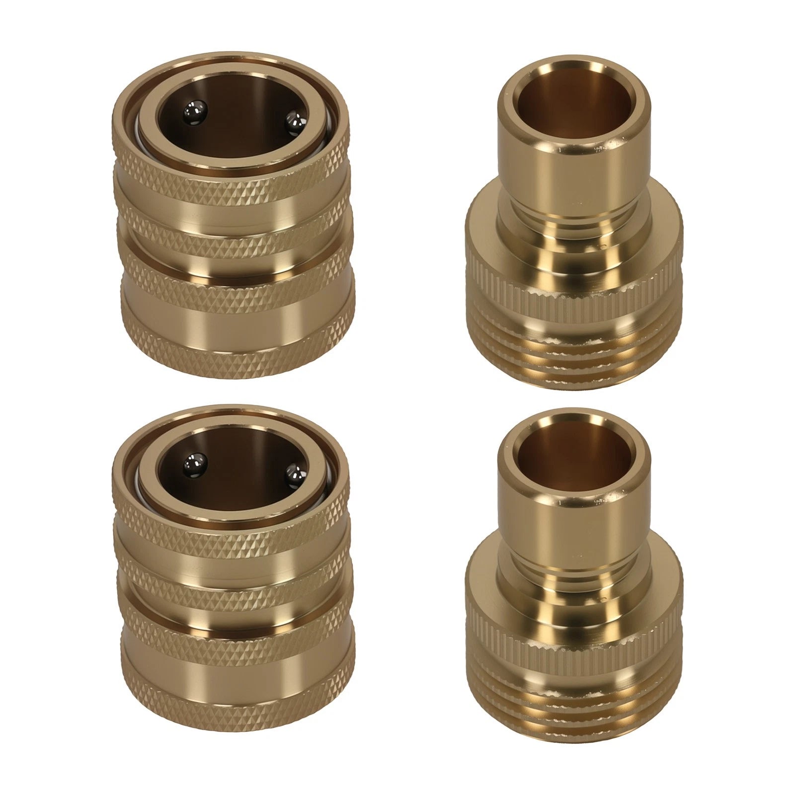 Brass Pressure Washer Coupler Quick Connect Adapter for 3/4" Hose 4-Pack (2018–2024)