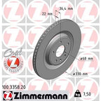 Rear Disc Brake Rotor (330mm) for Porsche 95B (100335820, 95B615601A)
