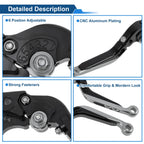 Short Long Brake Clutch Levers for Suzuki Hayabusa GSXR1300 (2008–2020) Black Titanium