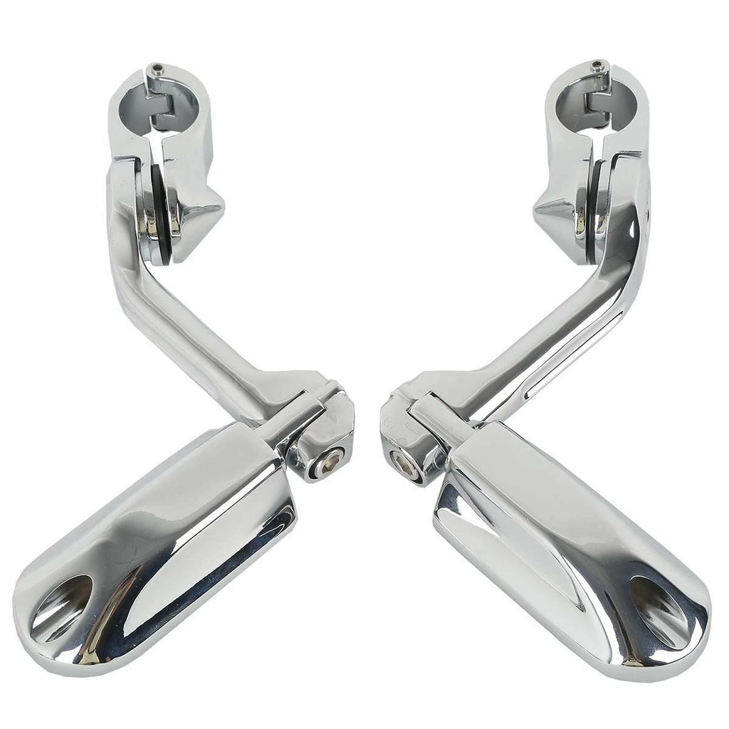 1.25" Angled Highway Engine Guard Foot Pegs for Harley Touring (Fits 2014-2023)