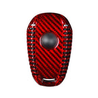 Remote Key Shell Cover Case for Alfa Romeo Stelvio (2017–2023) Red Carbon Fiber