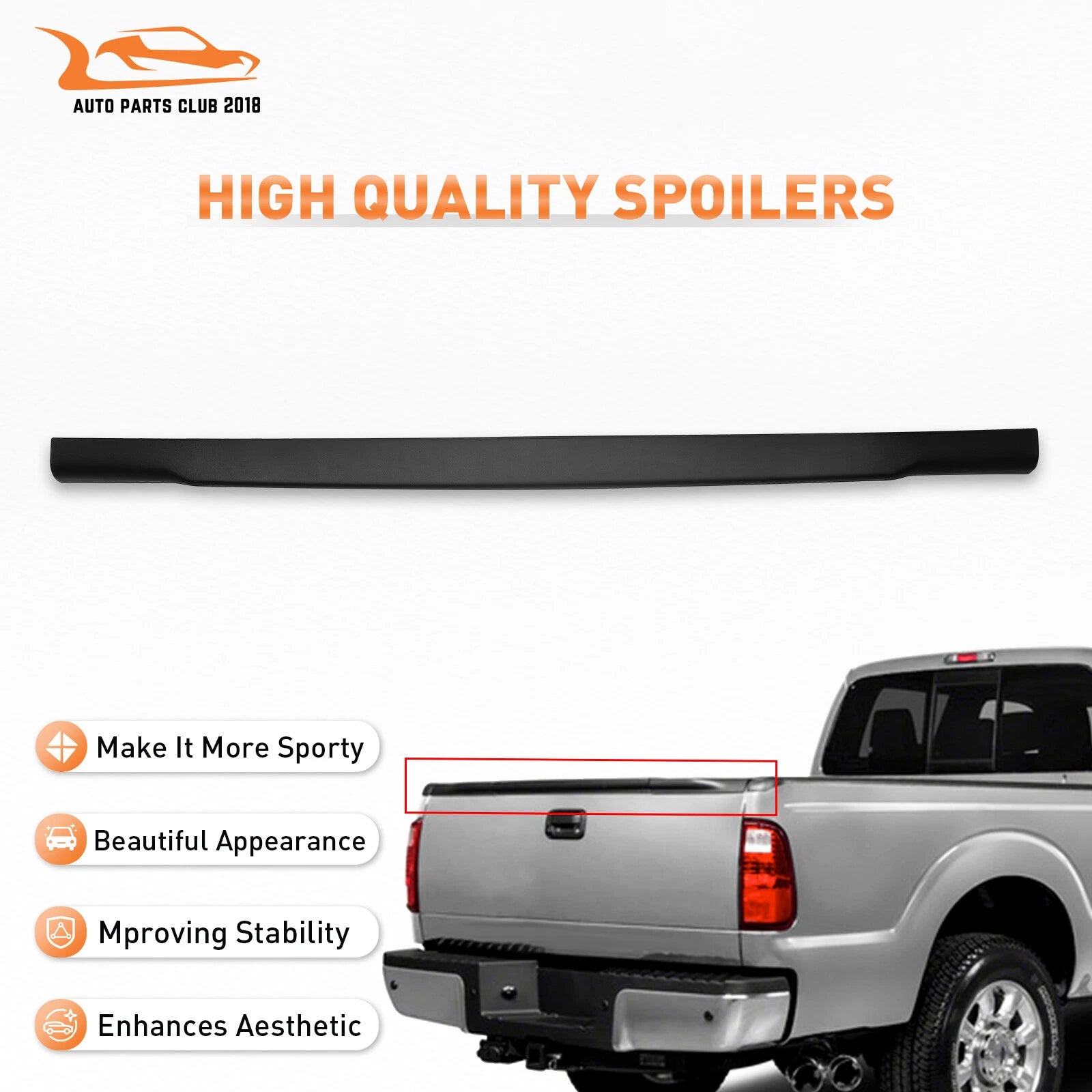 Tailgate Top Molding Protector Cap for Ford F250 F350 Super Duty (2008–2016)