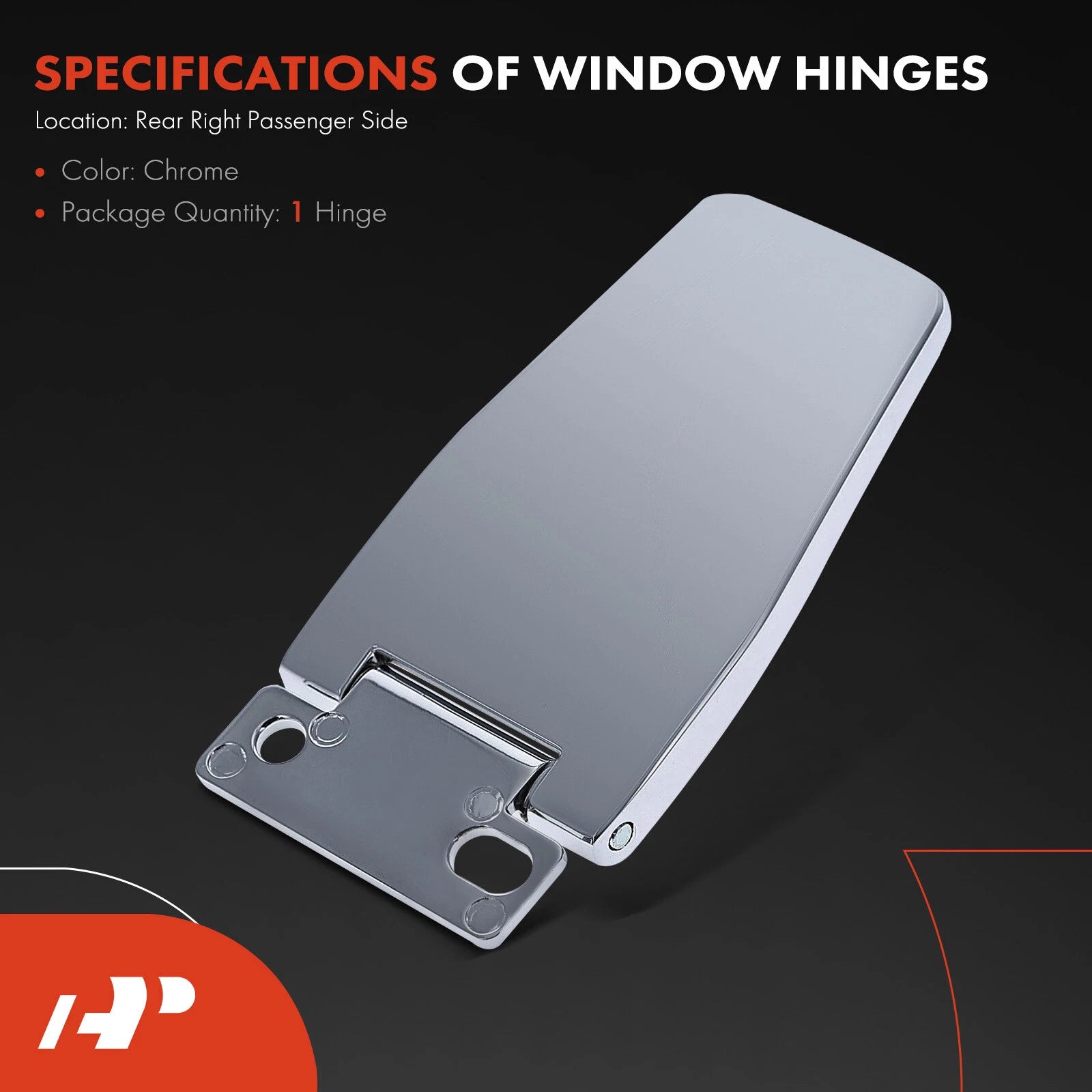 Chrome Liftgate Glass Hinge for Jeep Wrangler YJ (1987–1995)