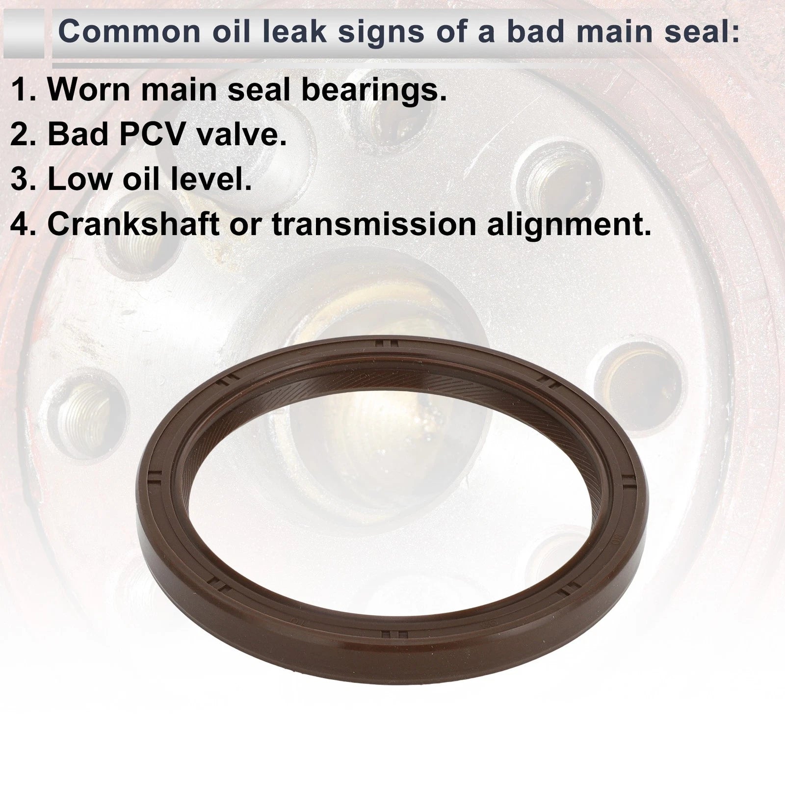 1Pc Rear Crankshaft Oil Seal for Honda K-Series K20A K20A2 K20Z (2000–2009) No.91214-PNA-014