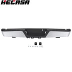Chrome Rear Step Bumper for Ford F150 (2015–2020) W/O Park Sensor Holes