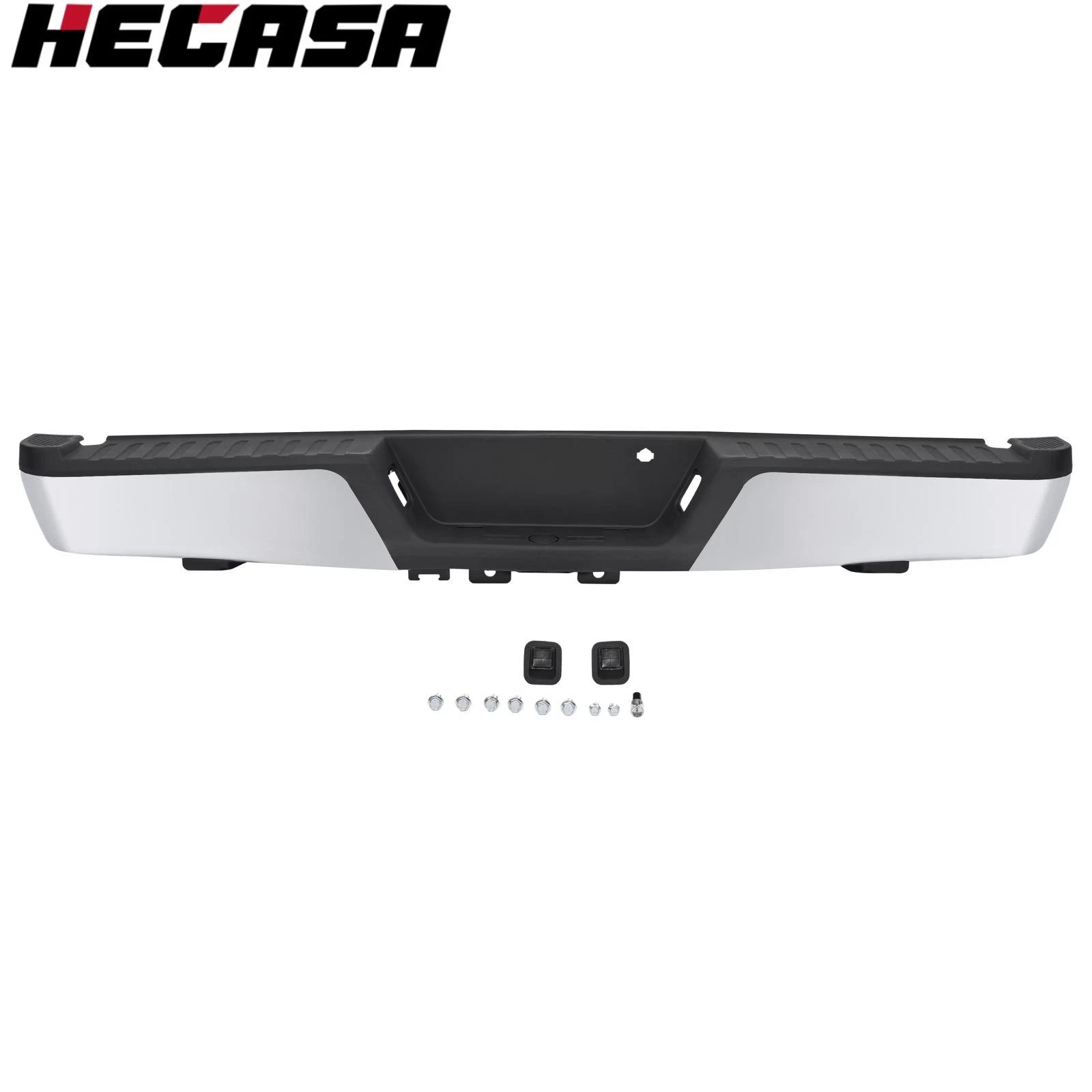 Chrome Rear Step Bumper for Ford F150 (2015–2020) W/O Park Sensor Holes