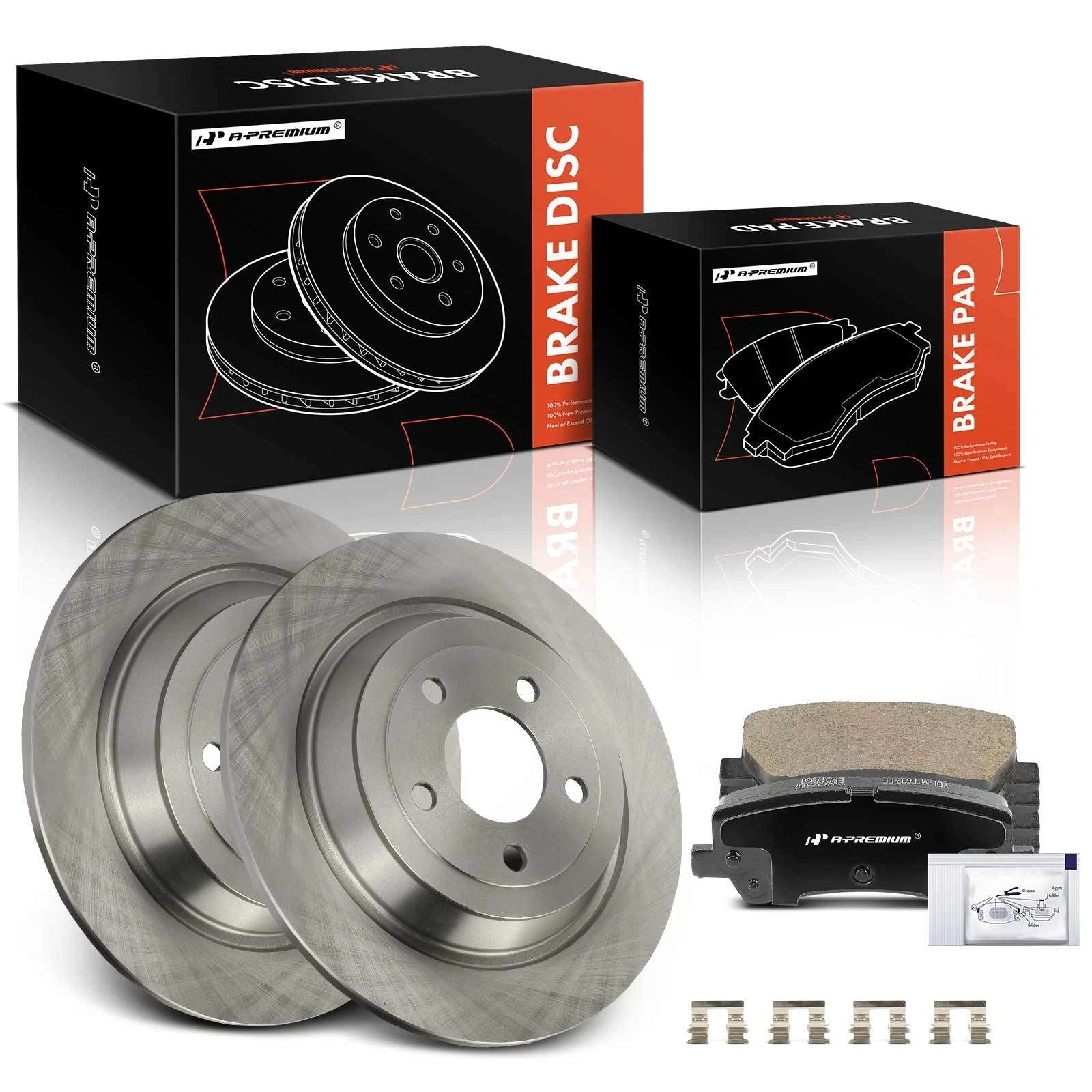 Rear Disc Brake Rotors & Ceramic Pads for Ford Mustang (2015–2020)