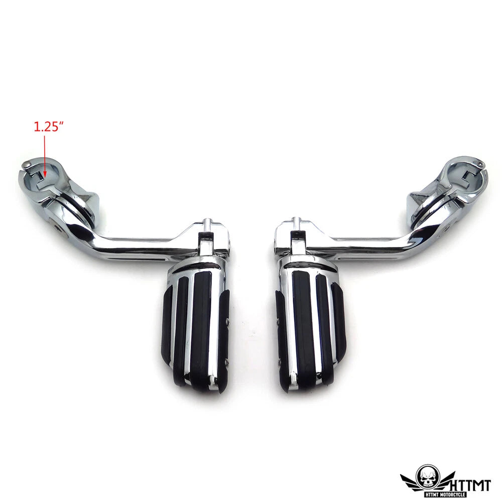 Chrome 5" Long Foot Peg Kit for Yamaha Roadstar, Honda Goldwing