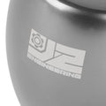 J2 Universal Aluminum Shift Knob Silver Flat Teardrop Shape w/ Adapters