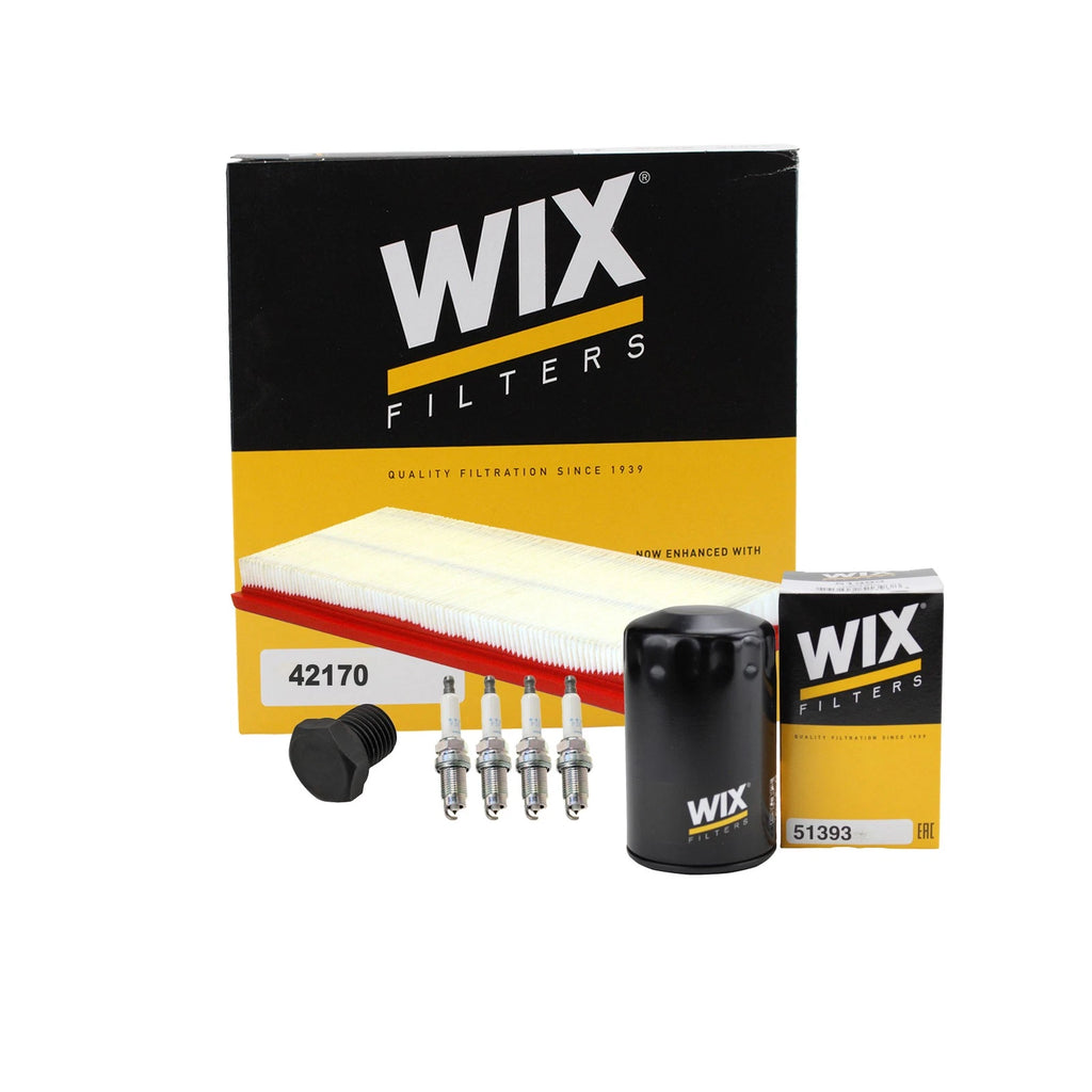 Wix Engine Air Oil Filter & Bosch 4 Spark Plugs Kit for Volkswagen Rabbit (1980)